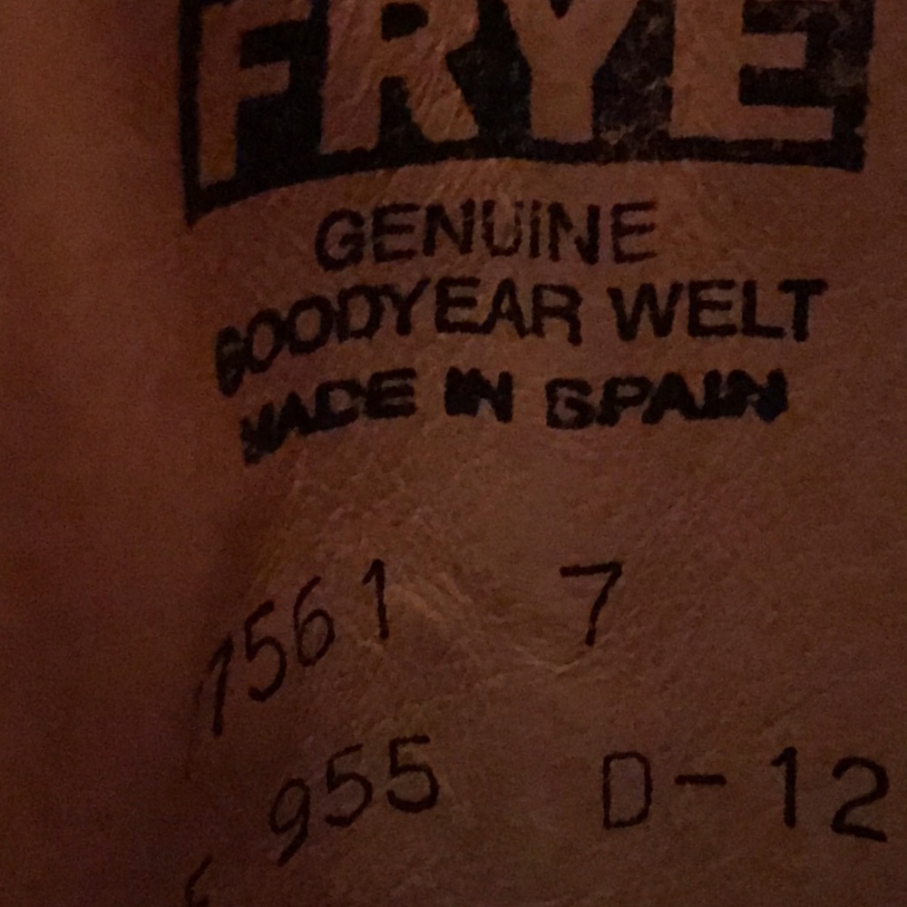 Frye Boots size 7 Retail $385.00 - Take $200.00